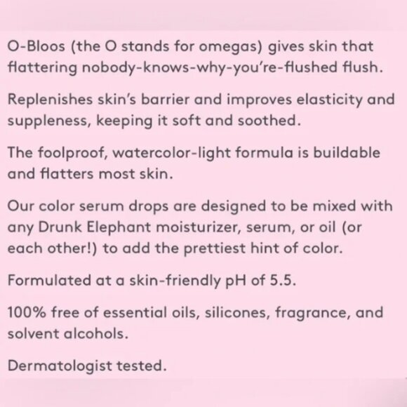 Drunk Elephant O-Bloos Rosi Drops Fortify+Blush 1 fl oz  Full Size NIB - Picture 6 of 6